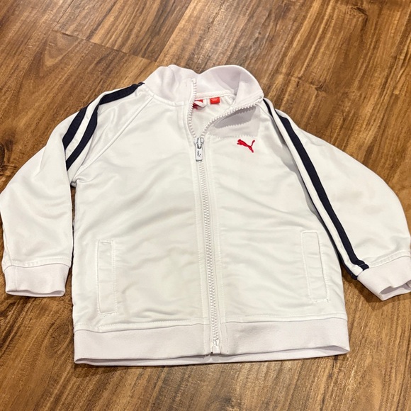 Puma Kids Navy and White Jogger Set with Guess Jean Jacket - Picture 8 of 11